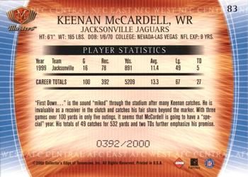 2000 Collector's Edge Masters #83 Keenan McCardell Back