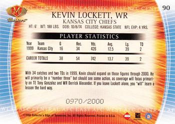 2000 Collector's Edge Masters #90 Kevin Lockett Back