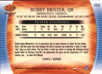2000 Collector's Edge Masters #102 Bubby Brister Back