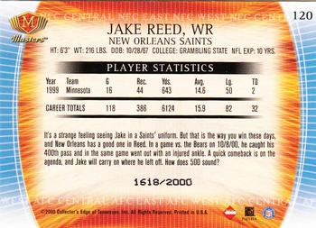 2000 Collector's Edge Masters #120 Jake Reed Back