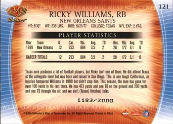 2000 Collector's Edge Masters #121 Ricky Williams Back