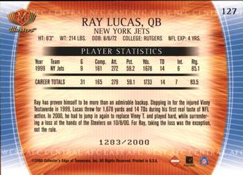2000 Collector's Edge Masters #127 Ray Lucas Back