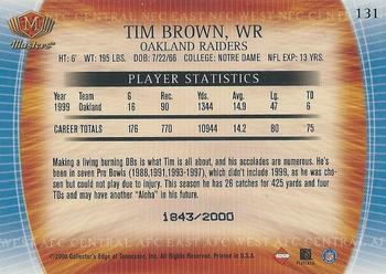 2000 Collector's Edge Masters #131 Tim Brown Back