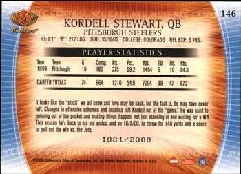 2000 Collector's Edge Masters #146 Kordell Stewart Back
