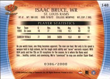 2000 Collector's Edge Masters #148 Isaac Bruce Back