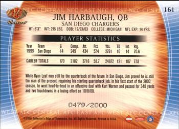 2000 Collector's Edge Masters #161 Jim Harbaugh Back