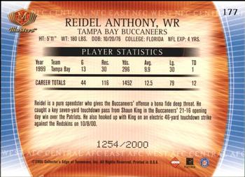 2000 Collector's Edge Masters #177 Reidel Anthony Back