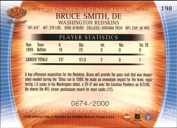 2000 Collector's Edge Masters #198 Bruce Smith Back
