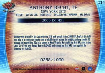 2000 Collector's Edge Masters #235 Anthony Becht Back