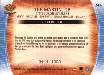 2000 Collector's Edge Masters #244 Tee Martin Back