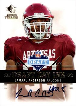 2007 SP Rookie Threads - Draft Day Ink #DDI-JA Jamaal Anderson Front