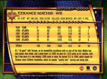 2000 Collector's Edge Odyssey #6 Terance Mathis Back