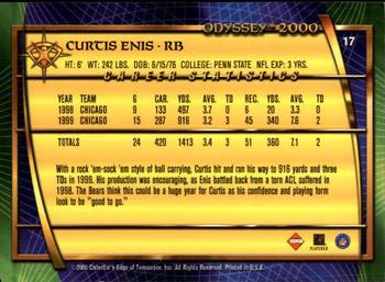 2000 Collector's Edge Odyssey #17 Curtis Enis Back