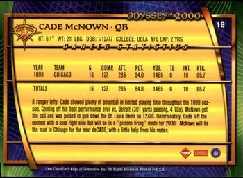 2000 Collector's Edge Odyssey #18 Cade McNown Back
