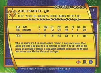 2000 Collector's Edge Odyssey #21 Akili Smith Back