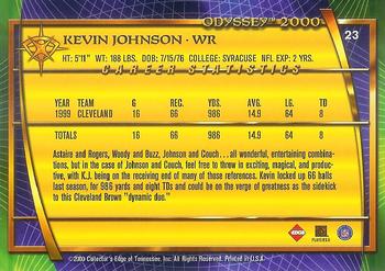 2000 Collector's Edge Odyssey #23 Kevin Johnson Back