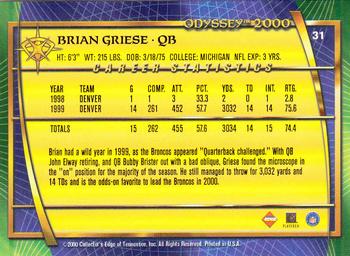 2000 Collector's Edge Odyssey #31 Brian Griese Back