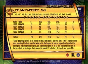 2000 Collector's Edge Odyssey #32 Ed McCaffrey Back