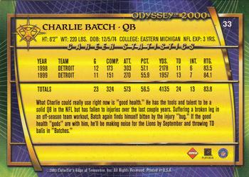 2000 Collector's Edge Odyssey #33 Charlie Batch Back
