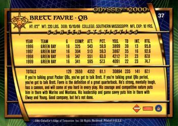 2000 Collector's Edge Odyssey #37 Brett Favre Back