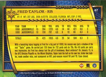 2000 Collector's Edge Odyssey #47 Fred Taylor Back
