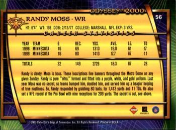 2000 Collector's Edge Odyssey #56 Randy Moss Back