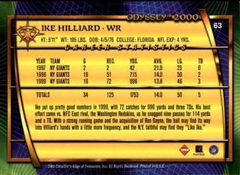 2000 Collector's Edge Odyssey #63 Ike Hilliard Back