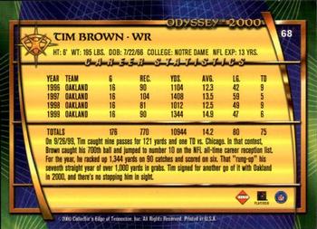 2000 Collector's Edge Odyssey #68 Tim Brown Back