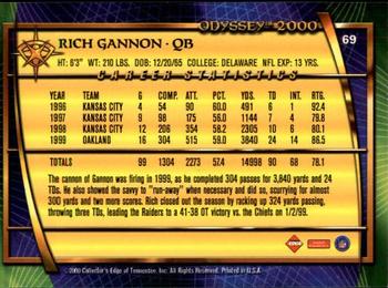 2000 Collector's Edge Odyssey #69 Rich Gannon Back