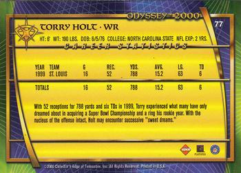 2000 Collector's Edge Odyssey #77 Torry Holt Back