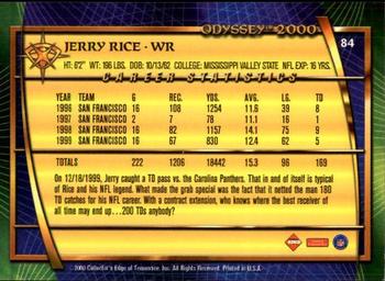 2000 Collector's Edge Odyssey #84 Jerry Rice Back
