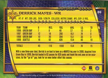 2000 Collector's Edge Odyssey #86 Derrick Mayes Back