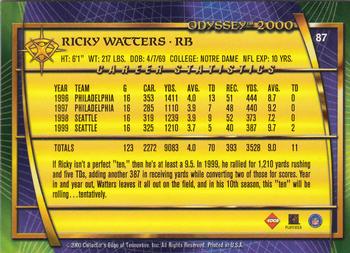 2000 Collector's Edge Odyssey #87 Ricky Watters Back