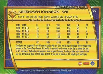 2000 Collector's Edge Odyssey #90 Keyshawn Johnson Back