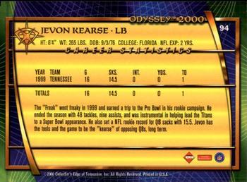 2000 Collector's Edge Odyssey #94 Jevon Kearse Back
