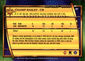 2000 Collector's Edge Odyssey #97 Champ Bailey Back