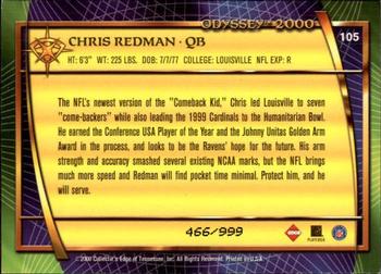 2000 Collector's Edge Odyssey #105 Chris Redman Back
