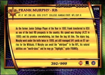 2000 Collector's Edge Odyssey #109 Frank Murphy Back