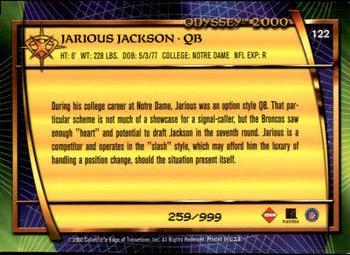2000 Collector's Edge Odyssey #122 Jarious Jackson Back