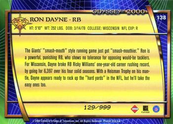 2000 Collector's Edge Odyssey #138 Ron Dayne Back