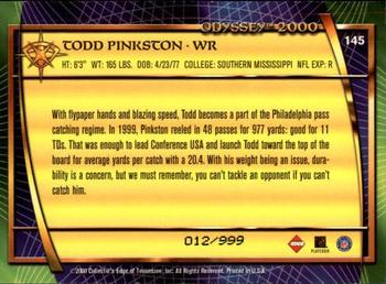 2000 Collector's Edge Odyssey #145 Todd Pinkston Back