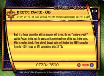 2000 Collector's Edge Odyssey #164 Brett Favre Back