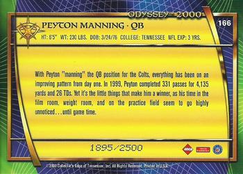 2000 Collector's Edge Odyssey #166 Peyton Manning Back