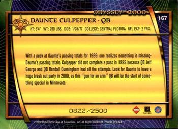 2000 Collector's Edge Odyssey #167 Daunte Culpepper Back