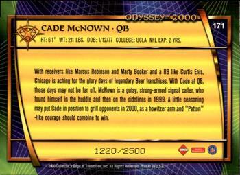 2000 Collector's Edge Odyssey #171 Cade McNown Back
