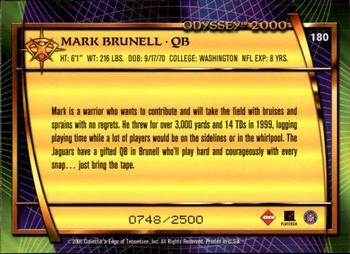 2000 Collector's Edge Odyssey #180 Mark Brunell Back