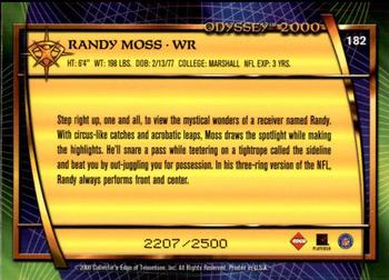 2000 Collector's Edge Odyssey #182 Randy Moss Back
