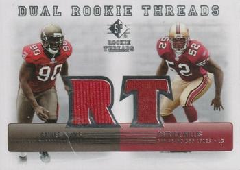 2007 SP Rookie Threads - Rookie Threads Dual #DRT-AW Gaines Adams / Patrick Willis Front