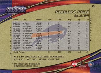 2000 Collector's Edge Supreme #15 Peerless Price Back