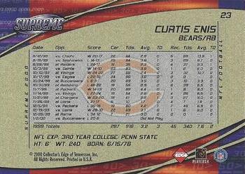 2000 Collector's Edge Supreme #23 Curtis Enis Back
